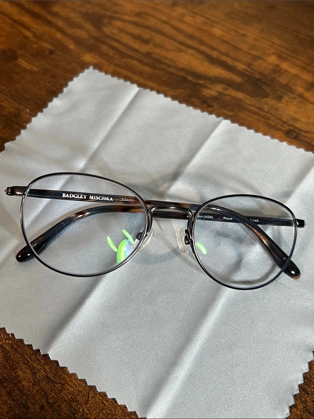 Badgley Mischka 50[]20-145Semi-Rimless Glasses—Black Front with Tortoiseshell
